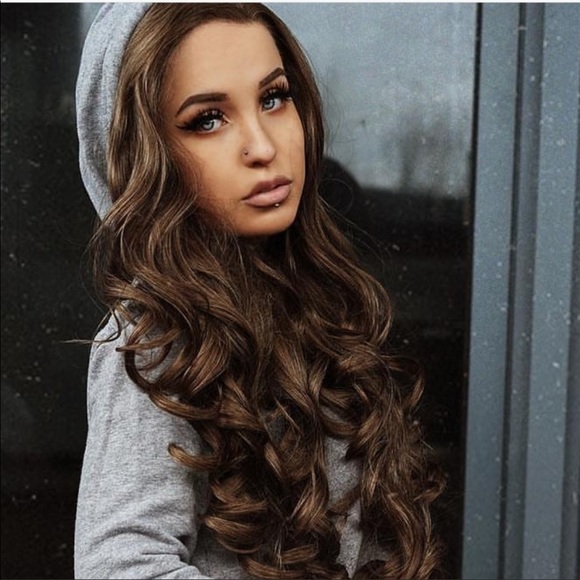 22” BROWN BODY WAVY LACE FRONT WIG NEW